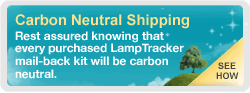 Carbon Neutral Shipping - Rest assured knowing that every purchased LampTracker mail-back kit will be carbon neutral - See How